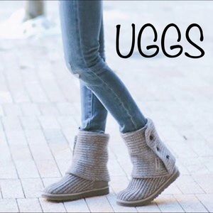 UGGS KNIT BOOTS Gray 6